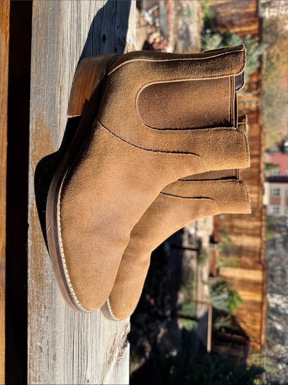 Cole Haan Tan Ankle Boots with Zip Heel | Size 9